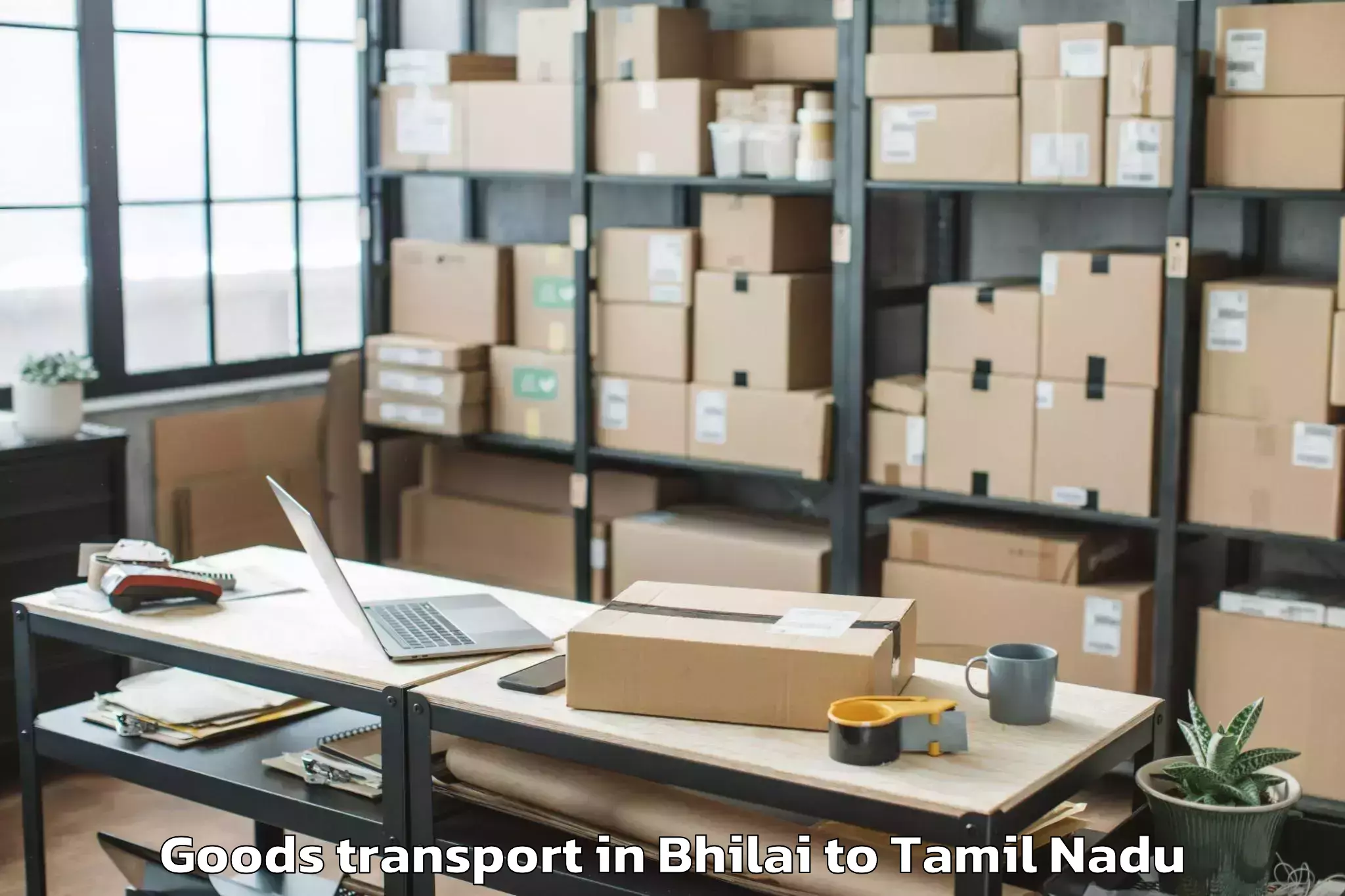 Trusted Bhilai to Virudhunagar Goods Transport